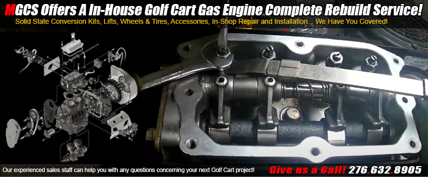 MGCS Gas Golf Cart Engine Rebuild Service
