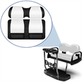 Max5+ Rear Seat Kit with Veranda Black-White Cushions for Club Car DS New Style by DoubleTake