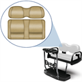 Max5+ Rear Seat Kit with Veranda Sand-Sand Cushions for Club Car DS New Style by DoubleTake