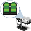 Max5+ Rear Seat Kit with Veranda Black-Lime Cushions for Club Car Precedent by DoubleTake