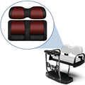 Max5+ Rear Seat Kit with Veranda Black-Burgundy Cushions for Yamaha Drive by DoubleTake