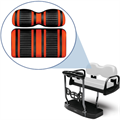 Max5+ Rear Seat Kit with Extreme Black-Orange Cushions for Club Car DS New Style by DoubleTake